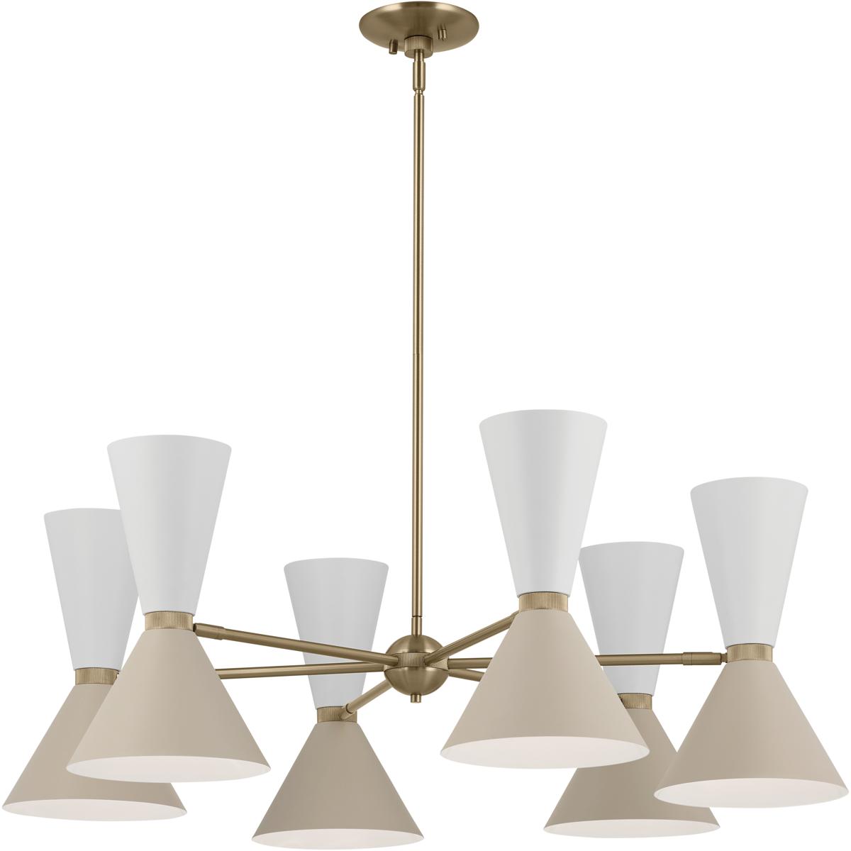 Kichler Phix 12-Light Champagne Bronze Modern Chandelier