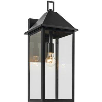 Prin 1 Light 22 inch Black Outdoor Wall Light