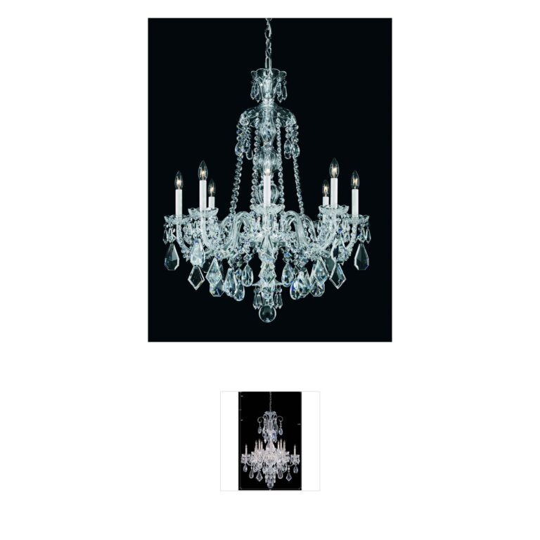 Schonbek Hamilton Silver & Clear Crystal Chandelier