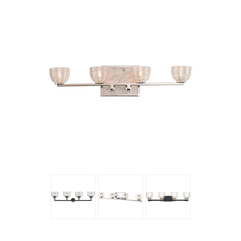 Kalco Bianco Collection Polished Nickel 4-Light Vanity