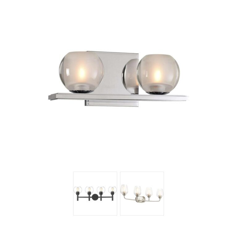 Kalco Lighting Corona Chrome & Glass Vanity Light
