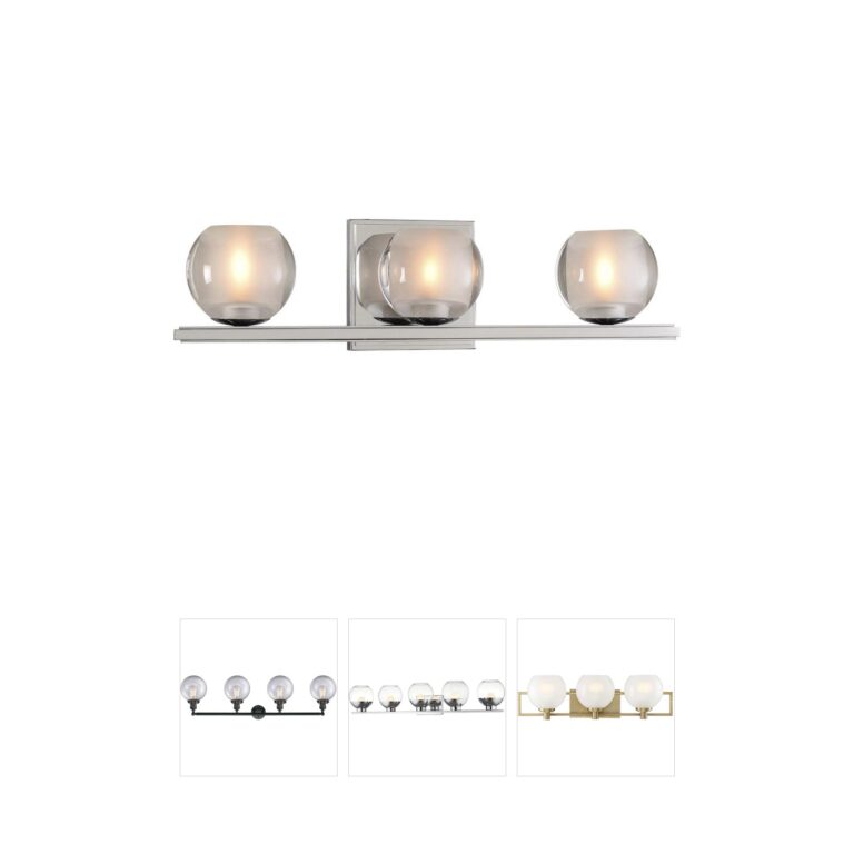 Kalco Corona Chrome 3-Light LED Vanity Light