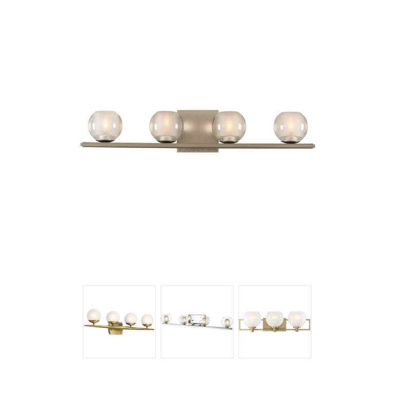 Kalco Corona 4-Light Satin Nickel LED Vanity Light