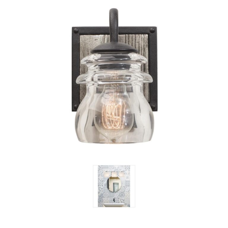 Kalco Bainbridge Black Iron Vanity Light