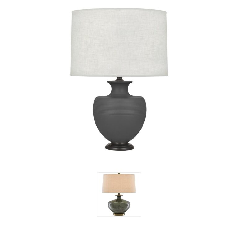 Robert Abbey Michael Berman Atlas Glazed Ceramic Table Lamp