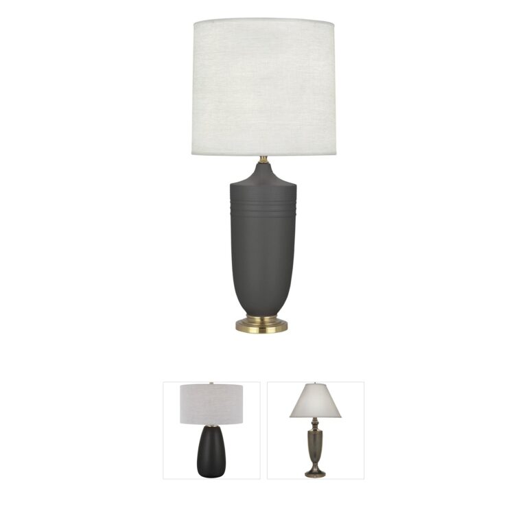Robert Abbey Michael Berman Hadrian Matte Ash Glazed Ceramic Table Lamp