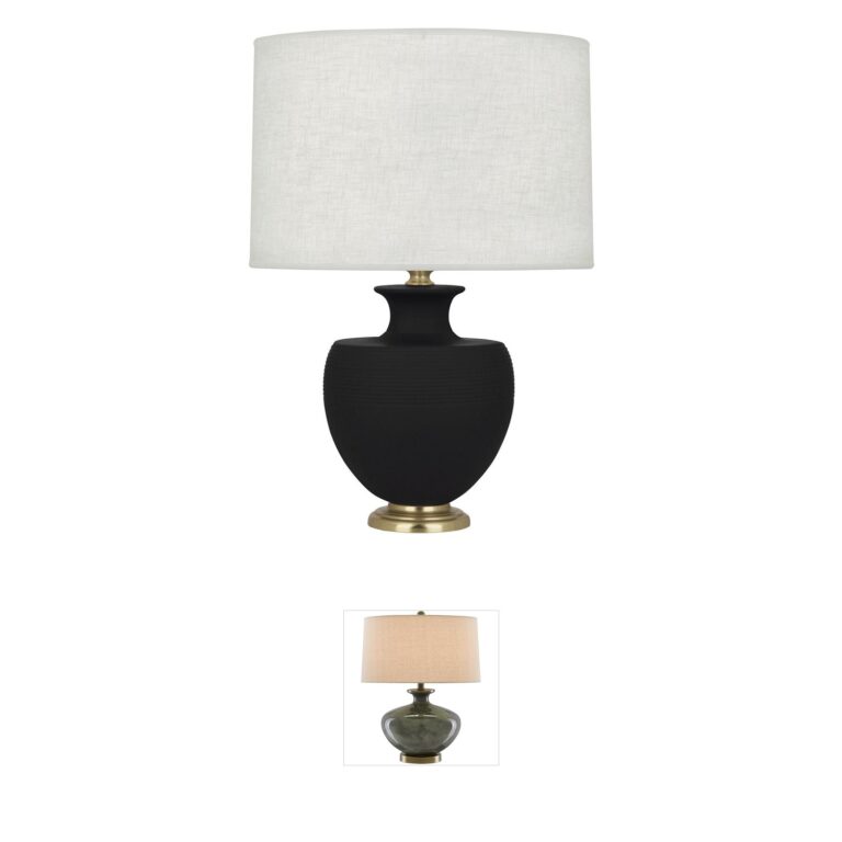 Robert Abbey Michael Berman Atlas Glazed Ceramic Table Lamp