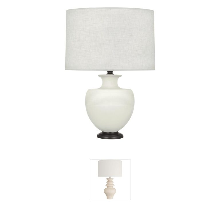 Robert Abbey Michael Berman Atlas Matte Lily Ceramic Table Lamp