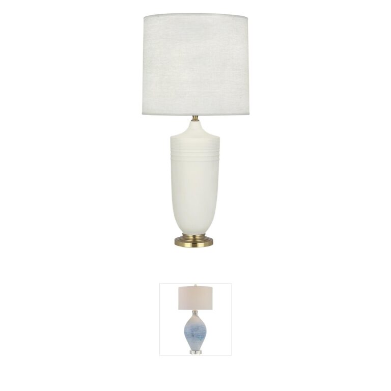 Robert Abbey Michael Berman Hadrian Matte Lily Ceramic Table Lamp