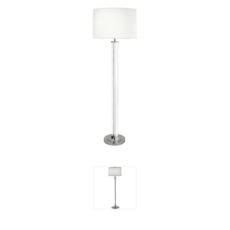 Robert Abbey Fineas Clear Glass & Polished Nickel Floor Lamp