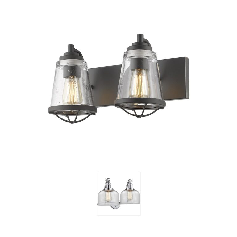 Z-Lite Mariner Bronze 2-Light Vanity with Clear Seedy Glass