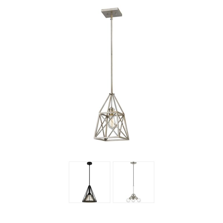 Z-Lite Trestle Antique Silver Steel Pendant