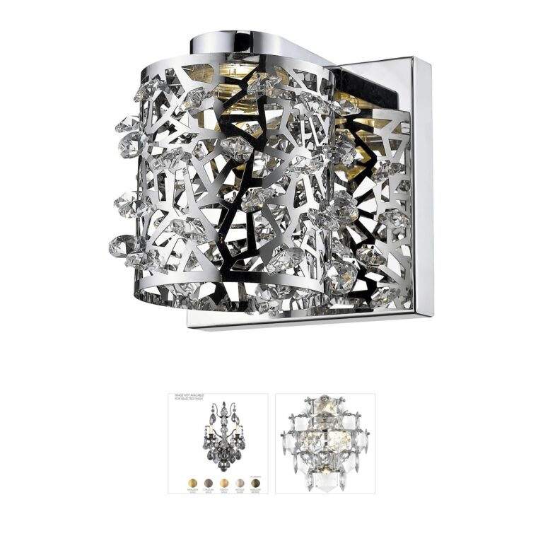 Z-Lite Fortuna Chrome & Crystal LED Wall Sconce