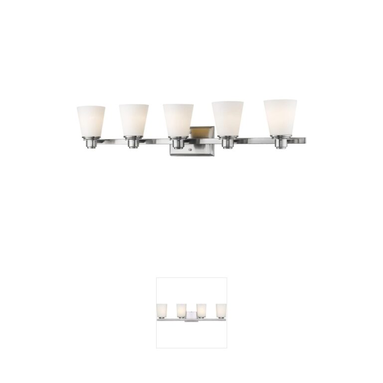 Z-Lite Kayla Collection 5-Light Brushed Nickel Vanity Light