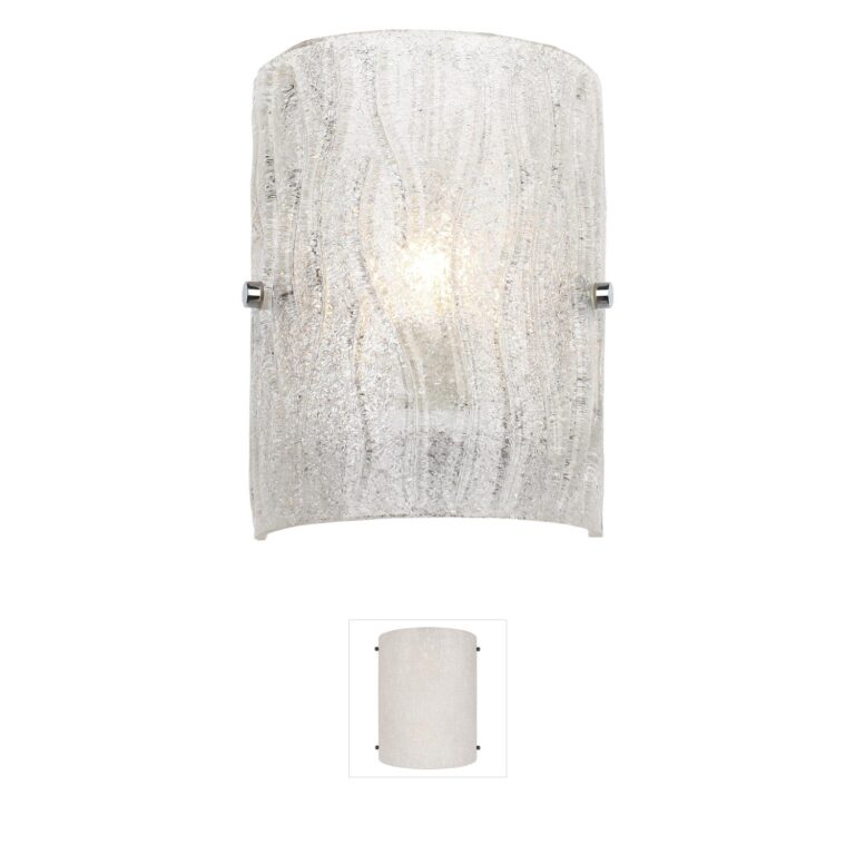 Varaluz Brilliance Ice Glass Wall Sconce - Chrome