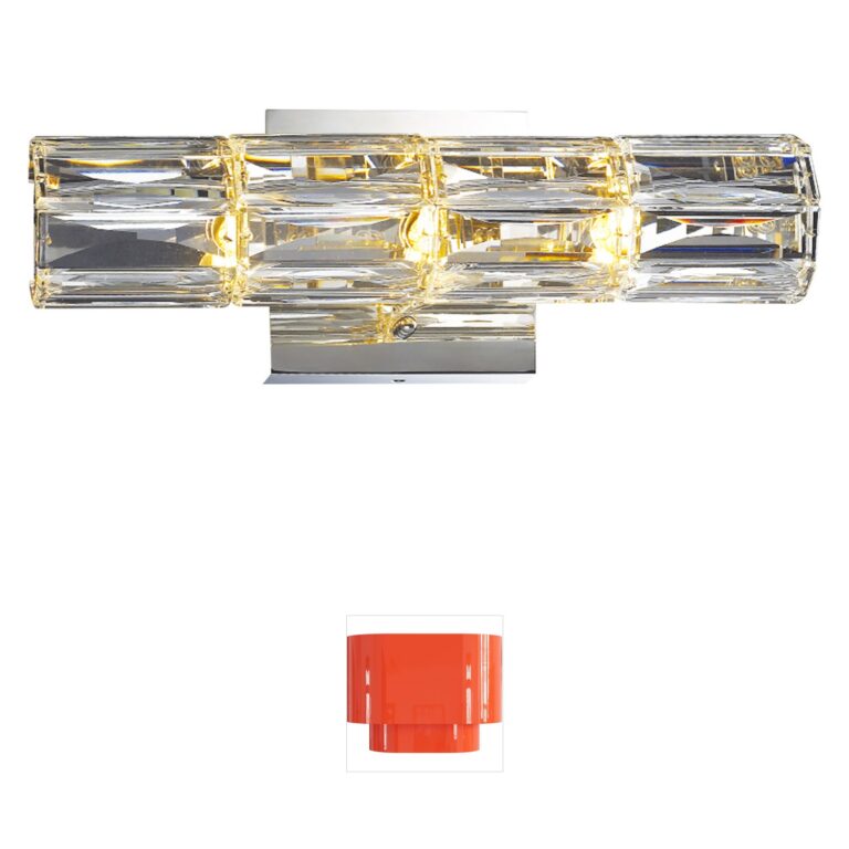 Bethel International Mbc Series Chrome & Crystal Wall Sconce