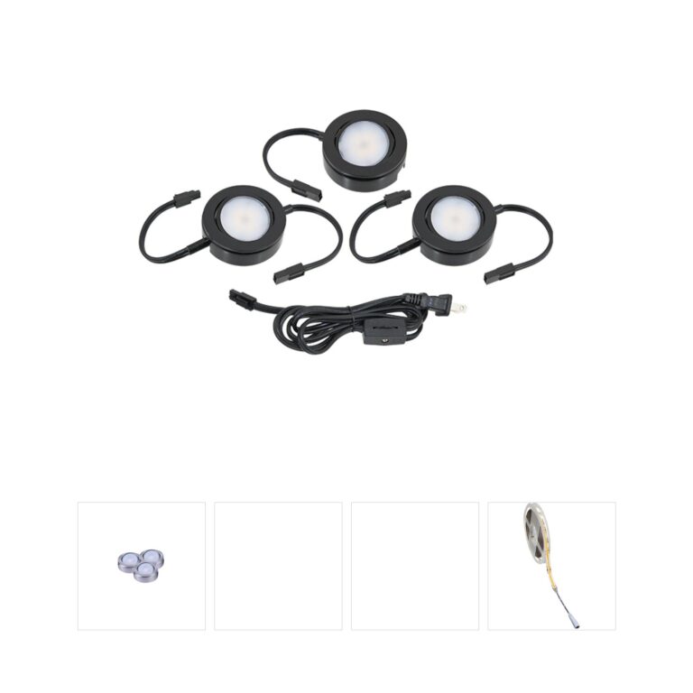 American Lighting MVP Puck Light 3-Puck Kit with Adjustable Swivel in Black