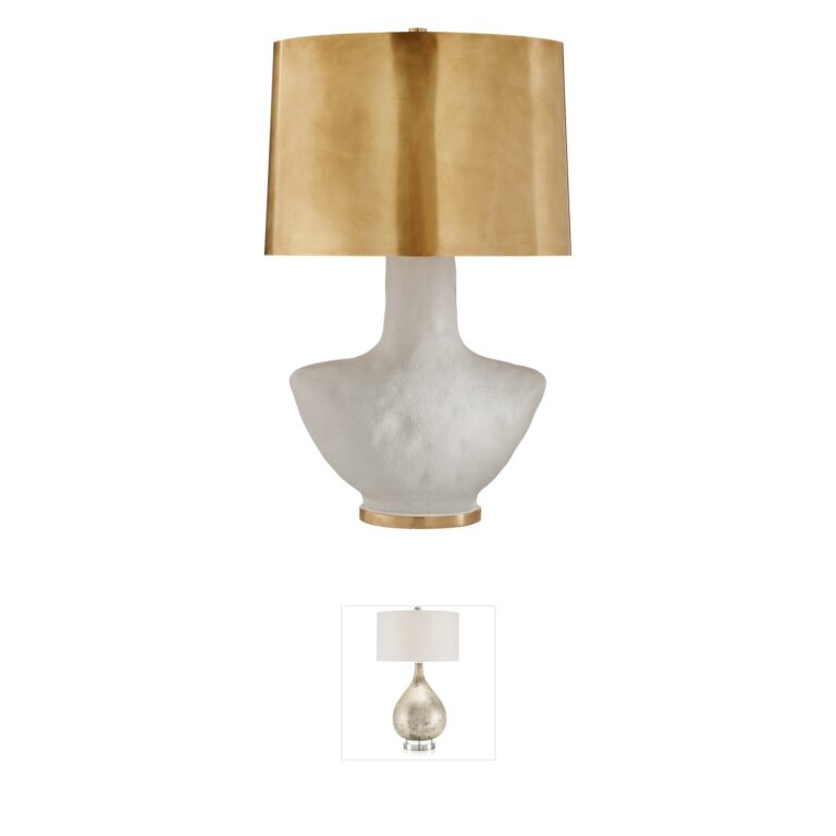 Visual Comfort Signature Collection Kelly Wearstler Armato Porous White Table Lamp