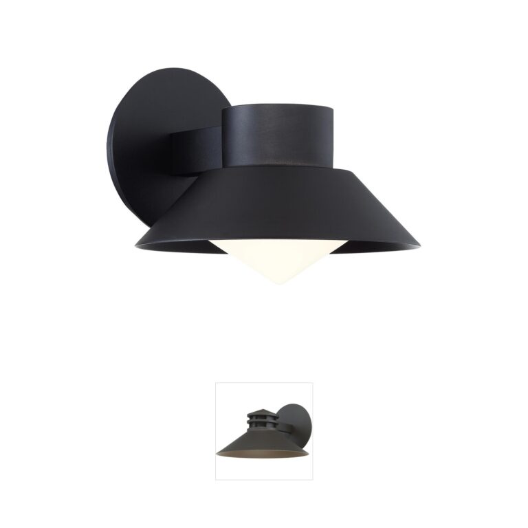Modern Forms Oslo LED Outdoor Wall Light - Black Aluminum