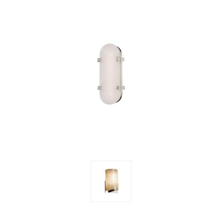 Hudson Valley Skylar 14-Inch LED Polished Nickel & Alabaster Sconce
