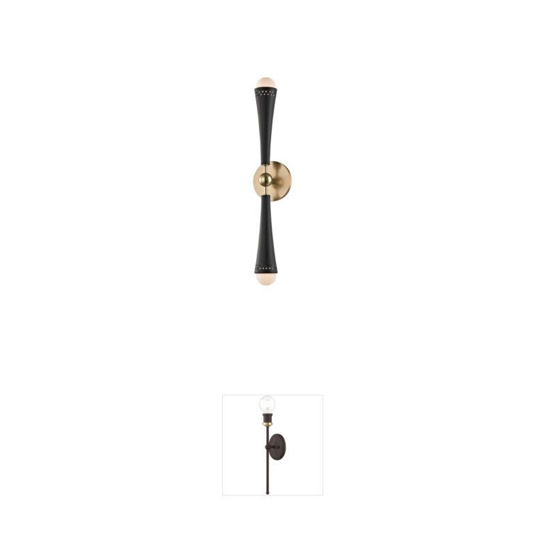 Hudson Valley Tupelo Aged Brass & Black LED Wall Sconce