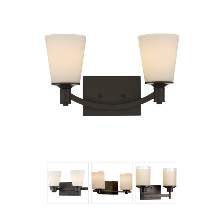 Nuvo Laguna Forest Bronze Vanity Light with White Glass