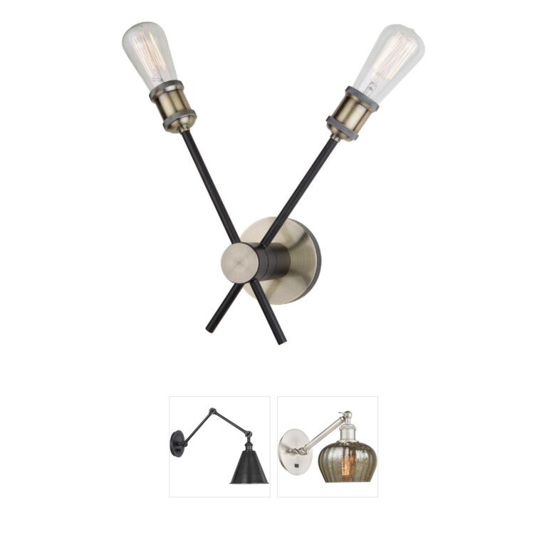 Artcraft Tribeca Linear Wall Sconce - Matte Black & Satin Brass