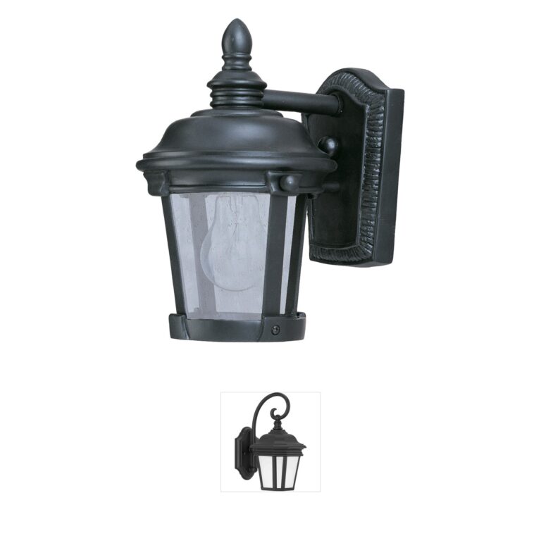 Maxim Lighting Dover VX Bronze Outdoor Wall Lantern with Seedy Glass