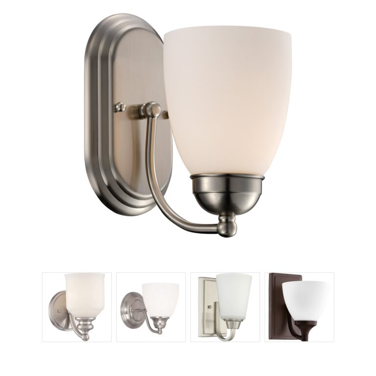 Trans Globe Lighting Clayton Brushed Nickel Wall Sconce with Marbleized Glass