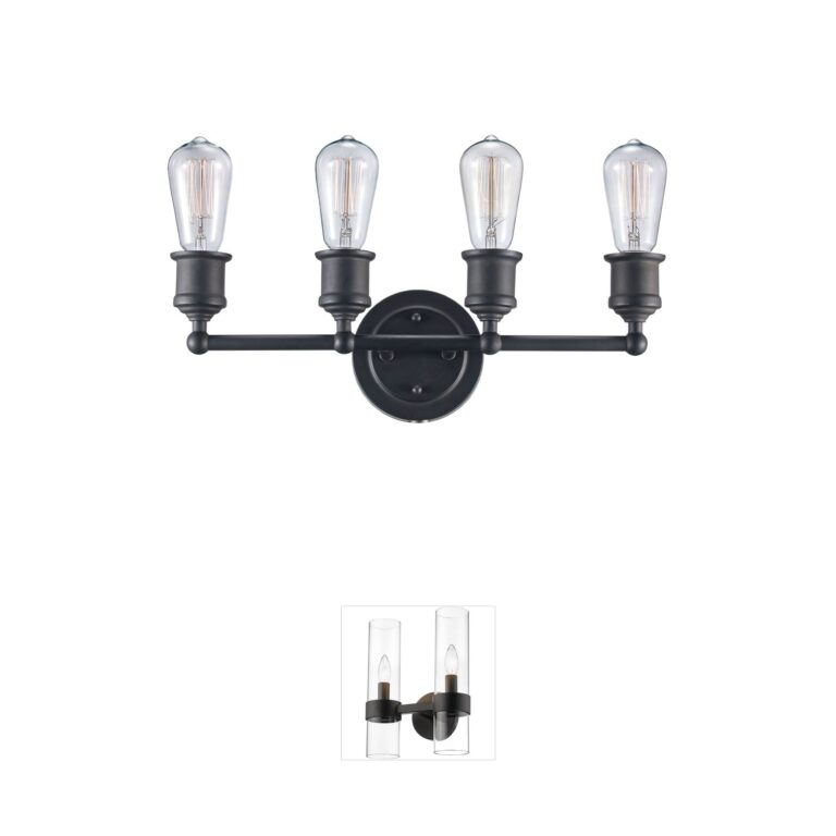 Trans Globe Lighting Underwood 4-Light Rubbed Oil Bronze Industrial Vanity Sconce