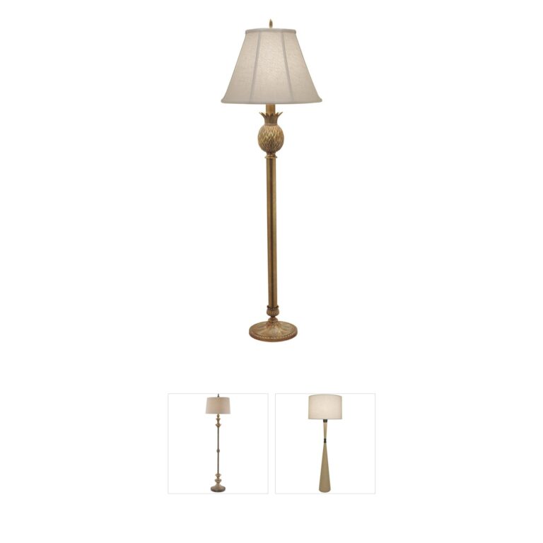 Stiffel Ellie Polished Honey Brass Floor Lamp