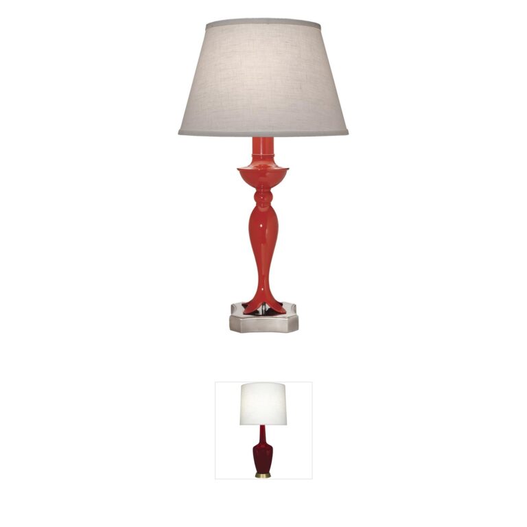 Stiffel Ellie Gloss Red & Satin Nickel Table Lamp