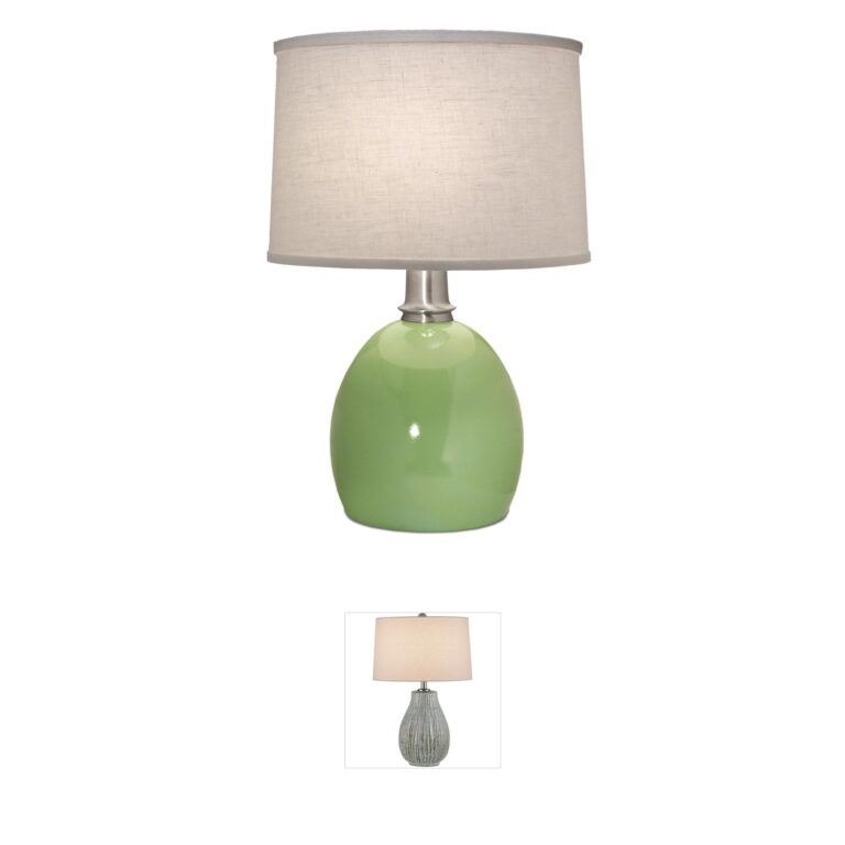 Stiffel Ellie Gloss Green & Satin Nickel Table Lamp