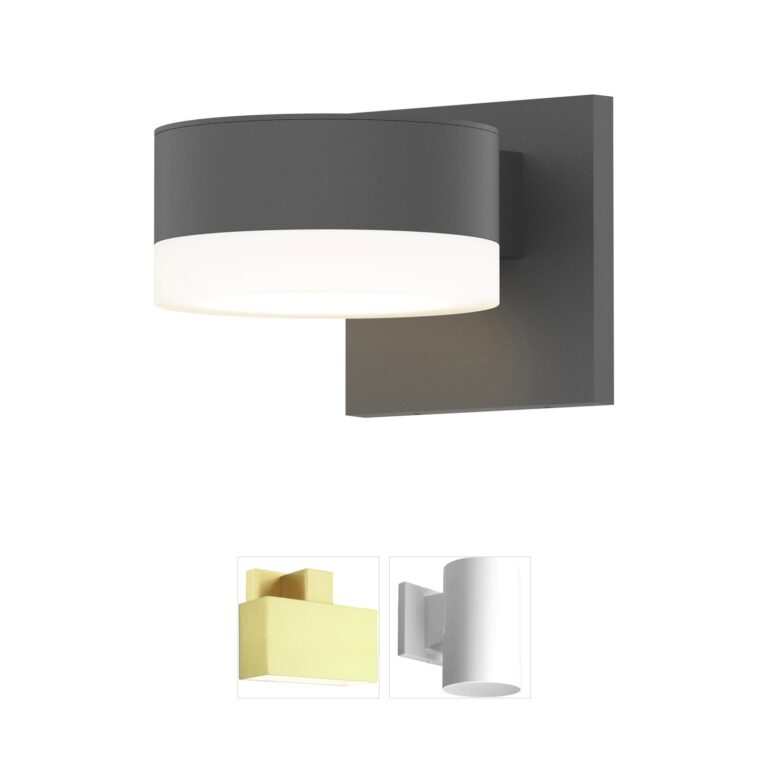 Sonneman Reals Textured Gray LED Outdoor Wall Sconce
