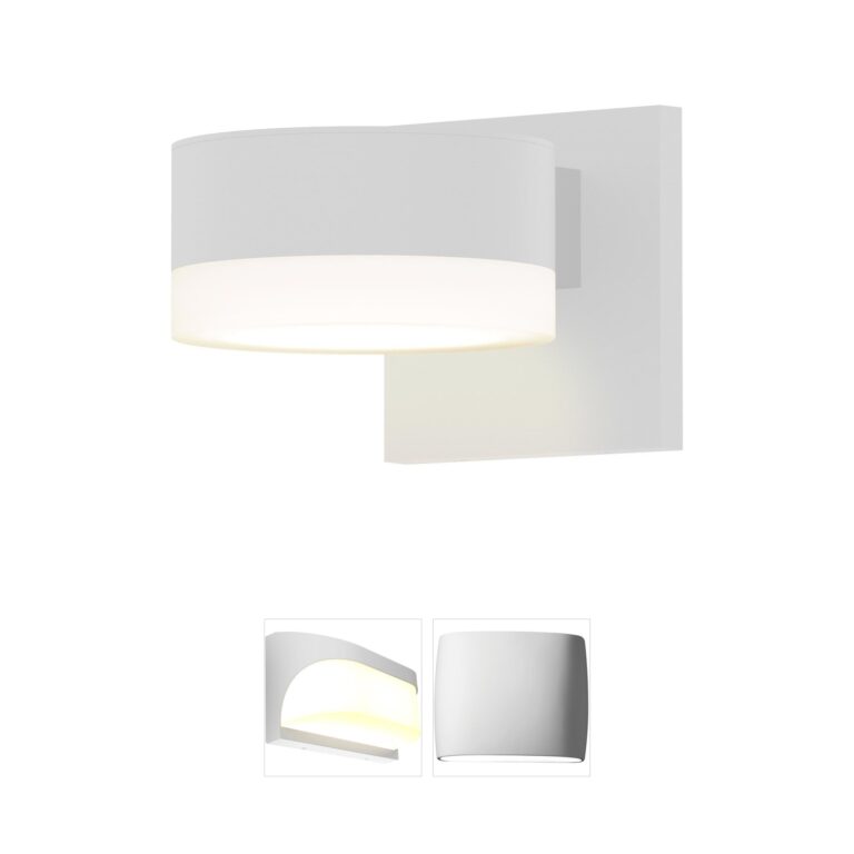 Sonneman Reals Textured White Outdoor LED Wall Sconce