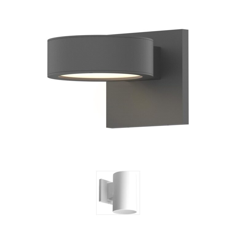 Sonneman Reals Textured Gray LED Outdoor Wall Sconce