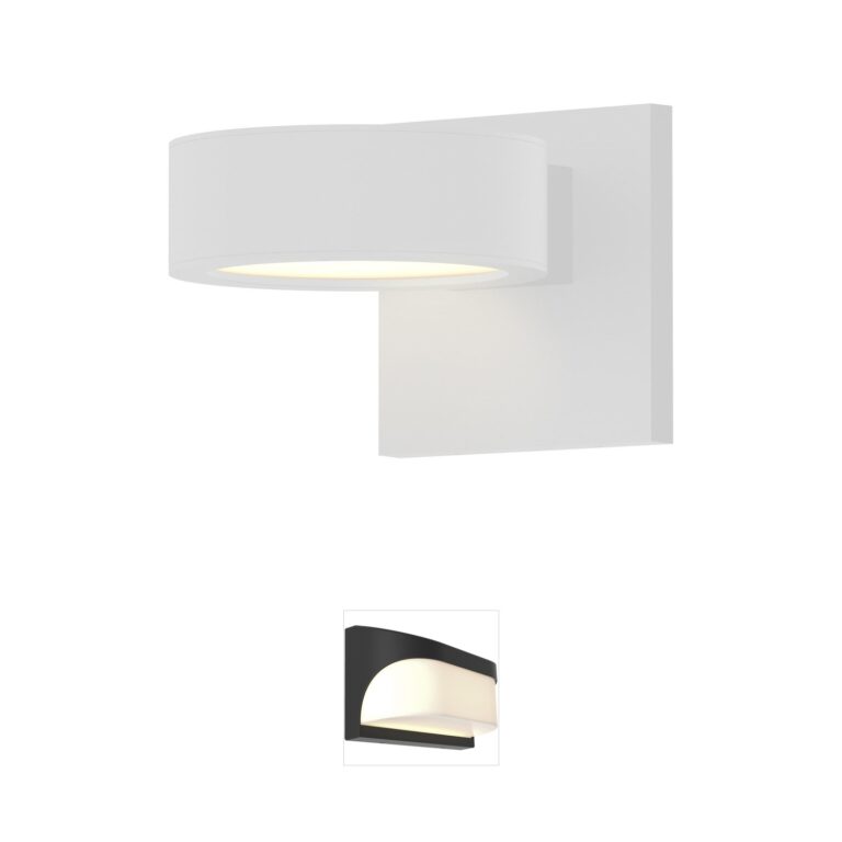 Sonneman Reals Textured White LED Outdoor Wall Sconce