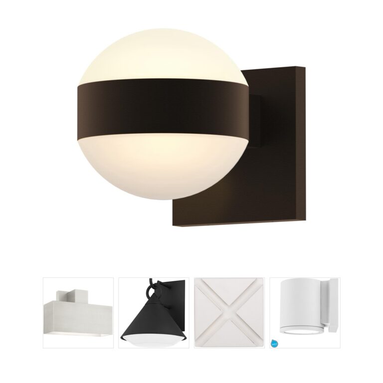 Sonneman Reals Textured Bronze LED Outdoor Wall Light