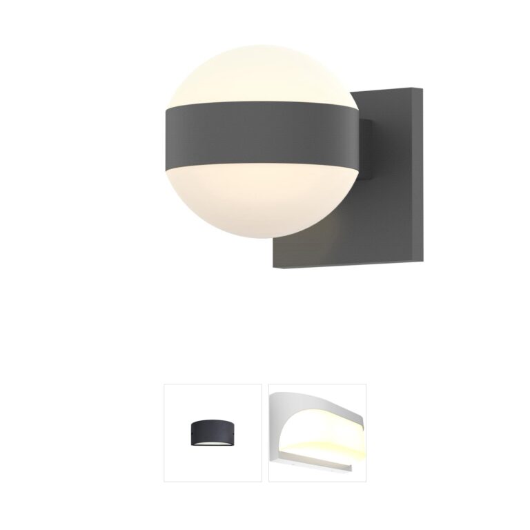 Sonneman Reals Textured Gray LED Outdoor Wall Light