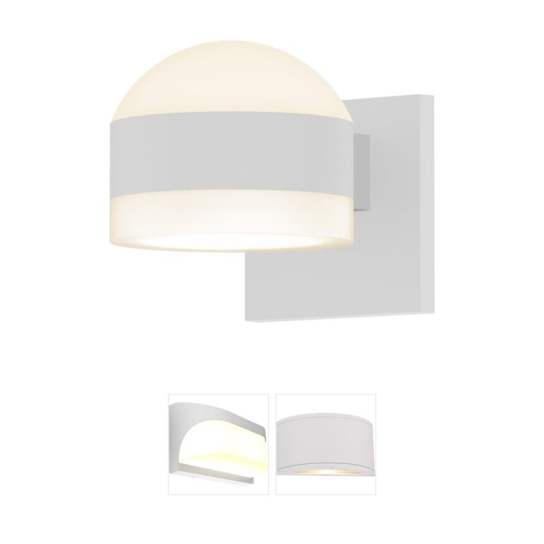 Sonneman Reals Textured White LED Outdoor Wall Light