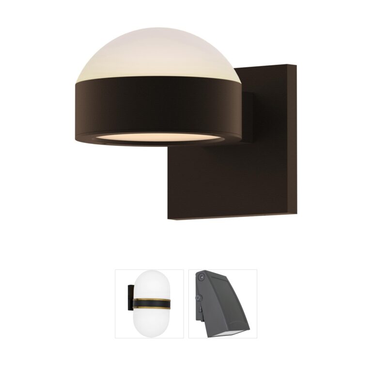 Sonneman Reals Textured Bronze LED Outdoor Wall Light
