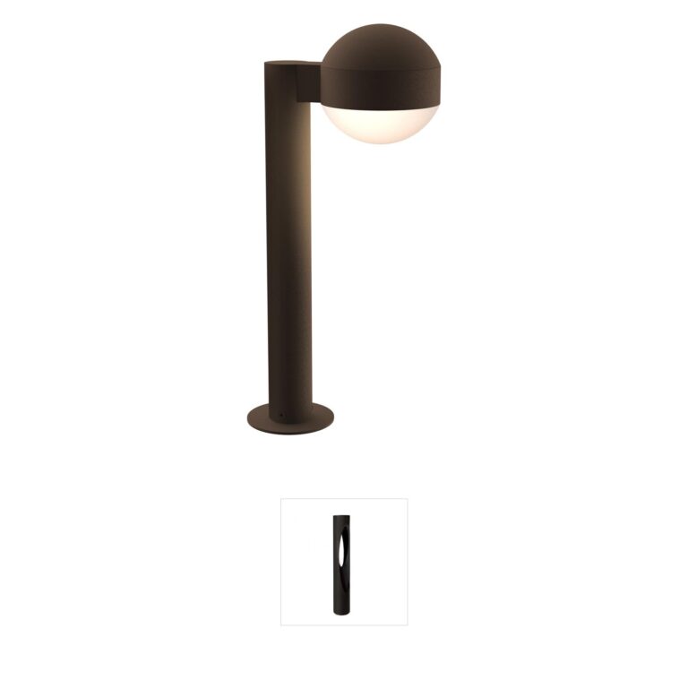 Sonneman Lighting Reals Textured Bronze Frosted LED Bollard