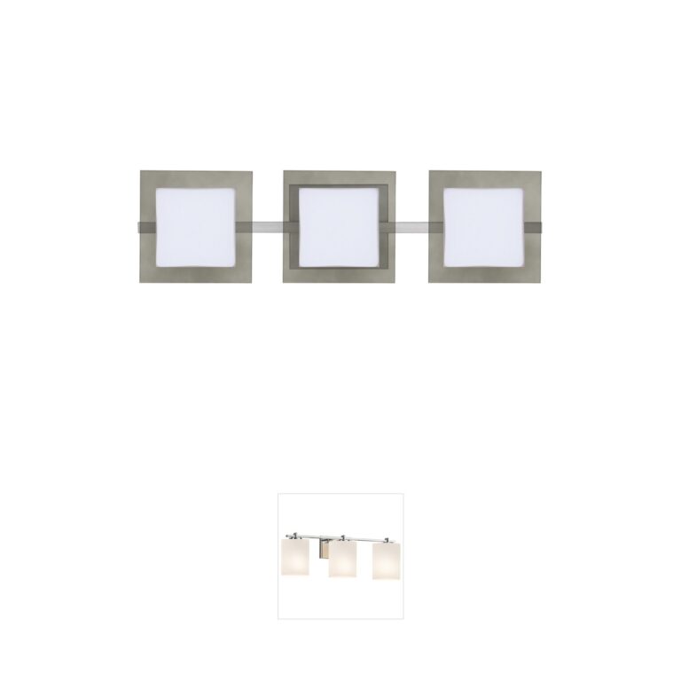 Besa Lighting Alex 3-Light Satin Nickel Vanity Light
