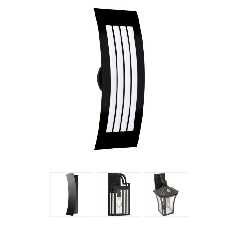 Besa Lighting Sail Collection Black Steel Outdoor Wall Sconce