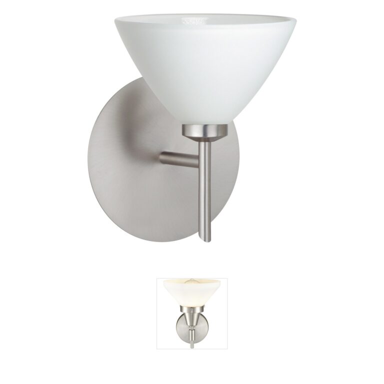 Besa Lighting Domi Satin Nickel LED Mini Sconce