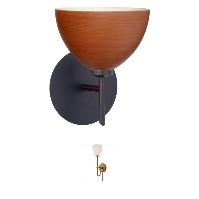 Besa Lighting Brella Bronze Glass Wall Sconce