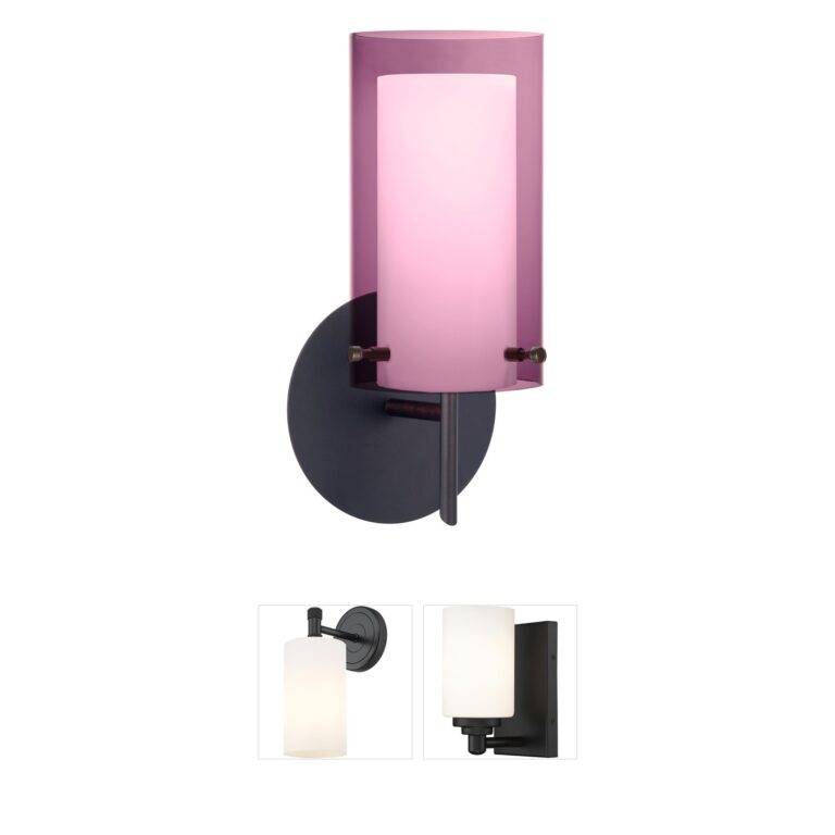 Besa Lighting Pahu 4 Bronze & Amethyst Glass Wall Sconce