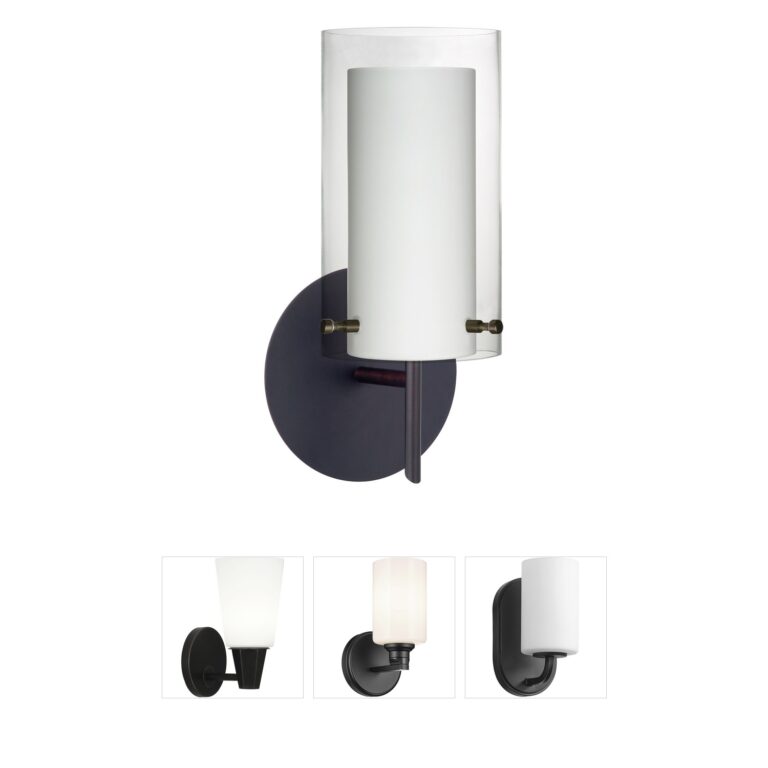 Besa Lighting Pahu 4 Bronze & Opal Glass LED Mini Sconce