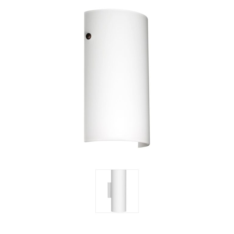 Besa Lighting Tamburo 7 Bronze Wall Sconce with Opal Glass