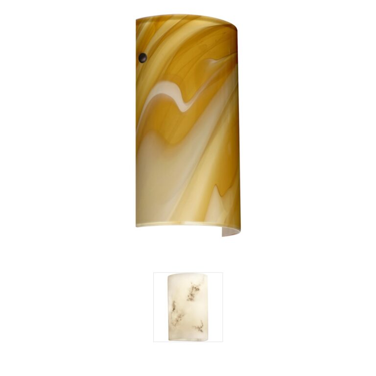 Besa Lighting Tamburo 7 Bronze & Honey Wall Sconce